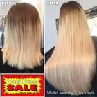 Clip In One Piece 100  Remy Human Hair Extensions 3 4full Head Highlight Weft Us