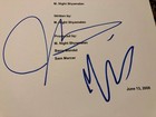 M  Night Shyamalan John Leguizamo Autographed The Happening Full Movie Script
