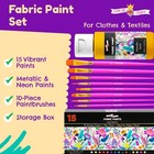 Permanent Fabric Paint For Clothes  15 Colors For Canvas  Textile  Fabric Pai   