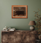 Large 19th Century English Portrait Of A Prize Suffolk Ox In A Barn - Signed