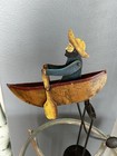 Am Authentic Models Balance Toy Man Row Boat Kinetic Folk Art 19th Century Style
