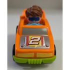 Fisher-price Little People Wheelies Orange Race Car  2 W  Driver