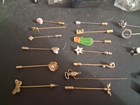 Lot Of 18x Lovely Vintage Antique Hat   Stick Pins  See Pictures