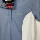 Equine Couture Childrens Cara Show Shirt  Baby Blue And White Girls Xl Horses