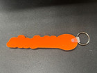 New Kubota Orange Rubber Key Chain Key Tag With Metal Ring 6in 