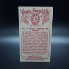 1929 Spinet R j Hill Our Empire  2 Prince Of Wales Rare Tobacco Cigarette Card