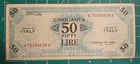 Italy 50 Lire 1943 Allied Military Currency Banknote P  M20a