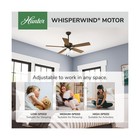 Hunter 52 Inch Indoor Ceiling Fan With Led Lights - Bronze Ceiling Fan With P   