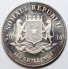 2016 1oz Somali Republic 100 Shillings Silver African Elephant - Wildlife Series