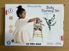 New  - Le Toy Van Honeybake Baby Doll Nursery Set Natural Cotton   Wooden Toy