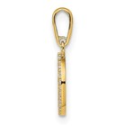 Cz Heart In Circle Pendant Charm 9mm 14k Yellow Gold Girl s