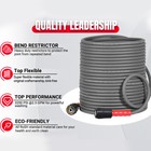 Yamatic 3200 Psi Flexible Pressure Washer Hose 1 4  M22-14mm Kink Resistant