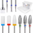10-piece Ceramic Nail Drill Bits Set  3 32  Acrylic Nail Art Tools For Electric