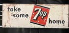 Authentic Vintage 7up Chrome And Metal Door Push Advertisement