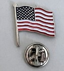 Classic American Waving Flag Patriotic Colorful Soft Enamel Lapel Pin