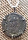 Roman Emperor Augustus Genuine Ancient Coin Pendant 925 Sterling Silver Necklace