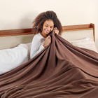 Taupe Microfleece King Size Bed Blanket 90x108 Inch Soft Plush Micro Fleece