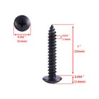 120pcs Black  8 X 1   Phillips Modified Truss Head Wood Screws