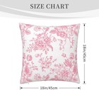 Pink And White Floral Throw Pillow Covers 18x18 Inches Set Of 2  Decorative