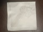 Cloth Dinner Napkins 17   x17    Off -white Pretty Floral Pattern Vintage Lot Of 8