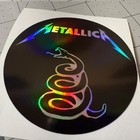 Metallica Rock Band Holographic Sticker     Trash Metal Sticker   Black Album