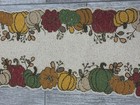 Rachel Zoe Harvest Fall Thanksgiving Pumpkins Beaded Table Runner Centerpiece
