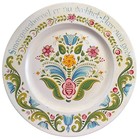 Norwegian Rosemaled Wooden Plate Hand Painted Just Under 16  Vintage Rosemalling