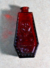 Vintage Wheaton Ruby Red Skull   Crossbones Rip Coffin Poison 3  Bottle  600