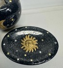 Celestial Bathroom Set Toothbrush Holder Soap Dispenser  Holder Ceramic See Pic 