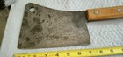 Vintage Heavy Duty Meat Cleaver -carbon Steel - 7  Blade - Solid - Good Wood