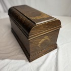Antique Domestic Treadle Sewing Machine Wood Cover Top Coffin Ben-hur