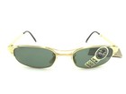 Vintage B l Ray-ban Usa Signet W1396 Gold Rectangular Sunglasses G-15 Green Nos