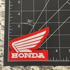 Honda Motors Red   White Racing Patch Embroidered Iron 2 75x3 Inch 