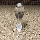 Vintage 5  Long Tear Drop Clear Glass Bottle Decanter Replacement Stopper