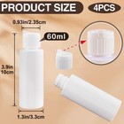 4pcs Small Plastic Flip Top Bottles  2oz Empty Squeeze Bottles With Flip Top