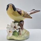 Vintage Raybur English Bone China Finch Bird Figurine Hand Painted