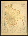 Vintage Bolivia Map Wall Art South America La Paz Santa Cruz Old Original 1940s