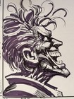 Original Joker Comic Art Sketched And Signed By Mike Deodato Jr  On Marvel Board