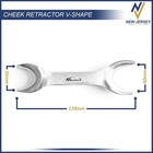 Dental Cheek Retractor V-shape Double Ended Long Orthodontic Surgical Instrument
