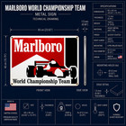 Marlboro Rusty Racing Heavy Metal Sign -garage Decor     60x40 Cm  23 6       15 7    