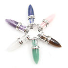 10pcs Mixed Natural Stone Bullet Chakra Pendulum Pendants Energy Reiki Healing