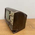 Vintage 1980 Small Zenith 9  Ac dc B w Tv Brown - No Cord not Tested  For Parts 