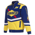  big Sale  Nascar Sunoco Twill Full Snap Uniform Jacket Royal yellow