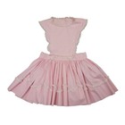 Vintage Toddler Pink Lace Pinafore Dress Cottagecore Farmhouse Apron Girl 4-5t