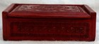 Antique Tooled Red Leather Covered Trinket Box Mayan Design From Mexico