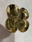Vintage Virginia Metalcrafters Solid Brass 4 Leaf Clover Trinket Tray  3-16 Duck
