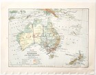 1916 Map Australia New Zealand Oceania Physical Political Boundaries Dwss9
