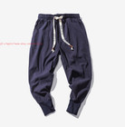 Buddhist Zen Tapered Pants Cotton Linen Men Chinese Shaolin Monk Casual Trousers