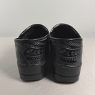 Dansko Professional Black Tooled Paisley Leather Clogs Shoes Womens 39 Us 8 5