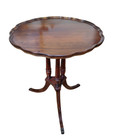 Vtg Mersman  7183 Mahogany Side Table     Brass Feet     Colonial Revival Elegance